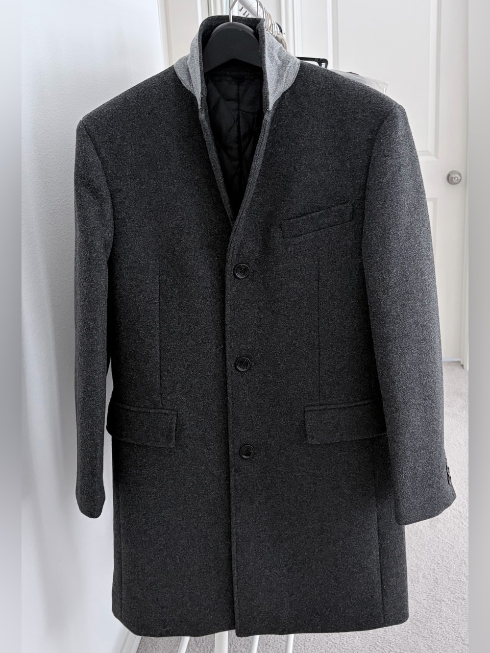 NWOT J.Crew Men's Everyday Topcoat Wool Blend PrimaLoft Gray 38S
